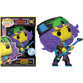Funko Pop! Stranger Things Eddie con guitarra Blacklight Figura de vinilo #1462