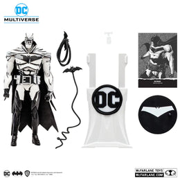 Figura de Acción de McFarlane: DC Batman White Kight - Batman Sketch Edition Gold Label 7 Pulgadas.