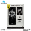 Figura de Acción de McFarlane: DC Batman White Kight - Batman Sketch Edition Gold Label 7 Pulgadas.