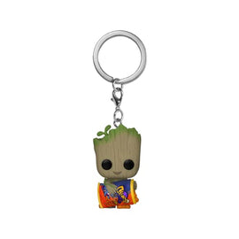 Funko Pop Keychain: IAG- Groot w/Cheese Puffs