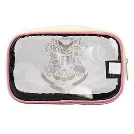 Set de viaje -Bolso Cosmetiquera - Bioworld Harry Potter Hogwarts Crest 3-Piece Travel Toiletry Set