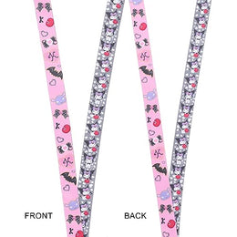 Lanyard Kuromi Cherries & Cookies 22-Inch Lanyard With Kuromi Charm and Clear ID Sleeve