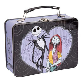 Lonchera Metalica Vandor The Nightmare Before Christmas Jack and Sally Large Tin Tote, 3.5 x 7.5 x 9 Inches