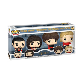 Funko Pop! Rocks: Queen - Freddie Mercury, Brian May, John Deacon, Roger Taylor (Radio Gaga), 4-Pack
