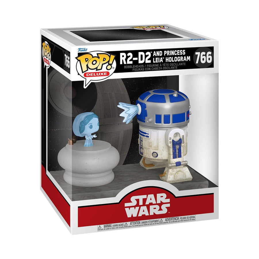 Funko Pop! Deluxe: Star Wars: R2-D2 and Princess Leia Hologram