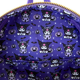 Mini Mochila Loungefly Sanrio Kuromi Pumpkin - Glow In The Dark