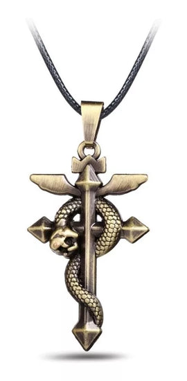 Collar Full Metal Alchemist Cruz con una serpiente