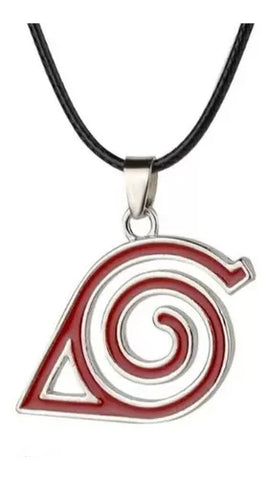 Collar Naruto Símbolo de la Hoja Rojo