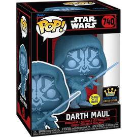 Funko Pop! Star Wars Hologram Darth Maul  #740 - (Glow) Specialty Series
