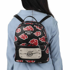 Mini Mochila Bioworld - Naruto Shippuden Cloud Mini Backpack and Sharingan Coin Purse
