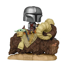 Funko Pop! Deluxe: Mandalorian - Mandalorian on Bantha with Child