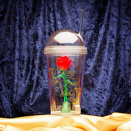 Beauty And The Beast  Vasos Con diseño de rosas, 236 ml