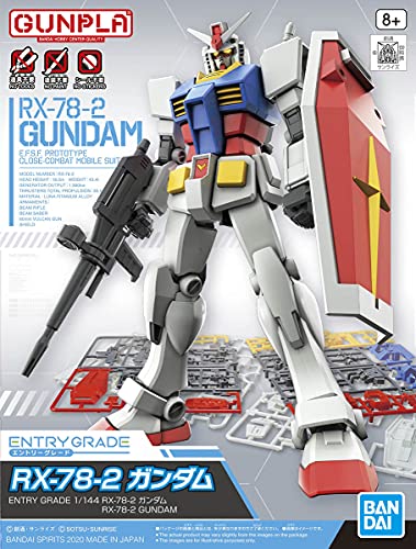 Figura Bandai Hobby - Traje móvil Gundam - 1/144 RX-78-2 Gundam, Bandai Spirits Grado de Entrada