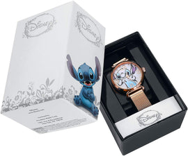 Disney Lilo and Stitch Gold Mesh ( Reloj ) Strap Wristwatch