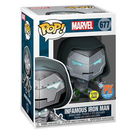 Funko Pop! Infamous Iron Man (Victor Doom) Pop Marvel GITD Exclusivo PX