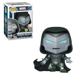 Funko Pop! Infamous Iron Man (Victor Doom) Pop Marvel GITD Exclusivo PX
