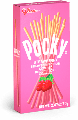 Galletas Pocky Cubierta Sabor Fresa 46 Gr