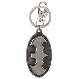 Batman Shield Logo Pewter Llavero