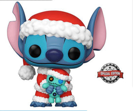 Funko Pop Disney: Lilo y Stitch - Santa Stitch con Trapo Exclusivo