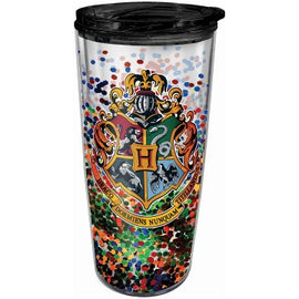 Termo con purpurina y escudo de Hogwarts, 18 onzas, multicolor