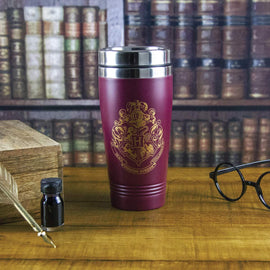 Harry Potter Hogwarts Termo De Acero Guinda